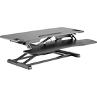 Amer Mounts Sit/Stand 37.4" Height Adjust Desk - EZRiser36 Height Adjustable Sit/Stand Desk Computer Riser, Dual Monitor Capable, 37.4" wide with Keyboard Tray - Black Finish