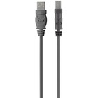 Belkin 2.0 USB-A to USB-B Cable - 3 ft USB Data Transfer Cable for Printer, Computer - First End: 1 x Type A Male USB - Second End: 1 x Type B Male USB - 480 Mbit/s - Gold Plated Connector - Gold Plated Contact - Black