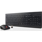 Lenovo Essential Wireless Keyboard and Mouse Combo - French Canadian 058 - USB Wireless RF French (Canada) - USB Wireless RF Laser - 1200 dpi - 5 Button - Symmetrical - AA - Compatible with Tablet, Notebook, Desktop Computer (Windows)