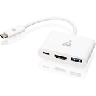 IOGEAR USB-C to HDMI / USB Multiport Adapter - for Notebook - USB Type C - 1 x USB Ports - HDMI - DisplayPort - Thunderbolt - Wired - for Notebook - USB Type C - 1 x USB Ports - HDMI - DisplayPort - Thunderbolt - Wired