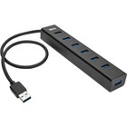 Tripp Lite 7-Port Portable USB 3.0 SuperSpeed Mini Hub, Aluminum - USB 3.0 - External - 7 USB Port(s) - 7 USB 3.0 Port(s)
