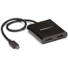 StarTech.com 2-Port Multi Monitor Adapter - USB-C to HDMI Video Splitter - USB Type-C to HDMI MST Hub - Thunderbolt 3 Compatible - Windows - USB Type-C dual-monitor adapter can drive 2x 4K 30Hz or 2x 1080p 60Hz HDMI monitors - DP 1.2/HBR2/MST Hub - Thunderbolt 3 compatible - 30cm cable - 2-port video splitter works w/ Dell/Lenovo/Surface/HP monitors - Driverless setup Windows