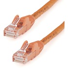 StarTech.com 6ft CAT6 Ethernet Cable - Orange Snagless Gigabit - 100W PoE UTP 650MHz Category 6 Patch Cord UL Certified Wiring/TIA - 6ft Orange CAT6 Ethernet cable delivers Multi Gigabit 1/2.5/5Gbps & 10Gbps up to 160ft - 650MHz - Fluke tested to ANSI/TIA-568-2.D Category 6 - 24 AWG stranded 100% copper UL Rated wire (E132276-A) 100W PoE - 6 foot - ETL - Snagless UTP patch cord