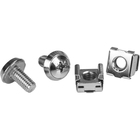 StarTech.com Rack Screws - 20 Pack - Installation Tool - 12 mm M6 Screws - M6 Nuts - Cabinet Mounting Screws and Cage Nuts - Rack Screw, Cage Nut - 0.47" - Silver - 1 Pack - TAA Compliant