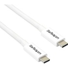StarTech.com 2m Thunderbolt 3 Cable - 20Gbps - White - Thunderbolt / USB-C / DisplayPort Compatible - Thunderbolt 3 USB-C Cable - Provide 2x the data transfer speed of any other cable type and enable full 4K 60Hz video - Power your devices - Thunderbolt 3 USB-C Cable - White Thunderbolt 3 USB Type C Cable - 2m Thunderbolt Cable - Thunderbolt 3 USB-C DisplayPort Cable - 20Gbps