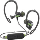 iHome Water-Resistant Wireless Sport Earbuds - Stereo - Wireless - Bluetooth - 30 ft - Earbud, Over-the-ear - Binaural - In-ear - Green
