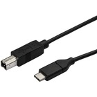 StarTech.com 0.5m USB C to USB B Printer Cable - M/M - USB 2.0 - USB C to USB B Cable - USB C Printer Cable - USB Type C to Type B Cable - 1.6 ft USB Data Transfer Cable for Printer, Scanner, Notebook, Tablet - First End: 1 x Type C Male USB - Second End: