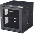 StarTech.com 12U 19" Wall Mount Network Cabinet - 20" Deep Hinged Locking IT Data Enclosure - Flexible Vented Rack w/Shelf - Switch Depth - 12U 19" wall mount network cabinet - switch depth rack enclosure- 180Â° hinged design - Lockable access to front rear & sides w/ 200 lb. weight cap 20" mounting depth - Pre-assembled - Includes 50 cage nuts/bolts a shelf hook-and-loop & four keys