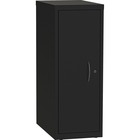 Lorell Open Desking System Single Tower - 15" x 23.6" x 40.3" - Material: Steel - Finish: Black