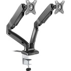 Lorell Active Office Mounting Arm for Monitor - Black - 27" Screen Support - 12.70 kg Load Capacity