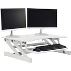 Lorell Adjustable Desk Riser Plus - 18.14 kg Load Capacity - 9" (228.60 mm) Height x 34.50" (876.30 mm) Width x 27" (685.80 mm) Depth - Desktop - White