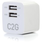 C2G 2-Port USB Wall Charger - AC to USB Adapter, 5V 2.1A Output - 120 V AC, 230 V AC Input - 5 V DC/2.10 A Output