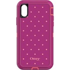 OtterBox Defender Carrying Case (Holster) Apple iPhone X Smartphone - Coral Dot - Drop Proof, Dust Resistant Port, Dirt Resistant Port, Drop Resistant Interior, Wear Resistant Interior, Bump Resistant Interior, Tear Resistant Interior, Lint Resistant Port, Impact Absorbing, Clog Resistant Port, Scuff Resistant, ... - Belt Clip - Retail