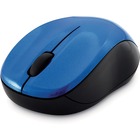 Verbatim Silent Wireless Blue LED Mouse - Blue - Blue LED/Optical - Wireless - Radio Frequency - Blue - 1 Pack - USB Type A - Scroll Wheel - 3 Button(s)