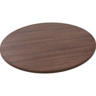 Lorell Woodstain Hospitality Round Tabletop - Walnut Round Top - 1" Table Top Thickness x 35.5" Table Top Diameter - Assembly Required