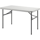 Lorell Rectangular Banquet Table - Rectangle Top - Powder Coated Base - 48" Table Top Width x 30" Table Top Depth x 2" Table Top Thickness - 29" Height - Platinum, Gray