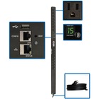 Tripp Lite PDUMNV15LX 16-Outlet PDU - Monitored - NEMA 5-15P - 16 x NEMA 5-15R - 120 V AC - 0U - Vertical - Rack-mountable - TAA Compliant