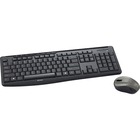 Verbatim Silent Wireless Mouse and Keyboard - Black - USB Wireless RF Black - USB Wireless RF Blue LED - 3 Button - Black - 1 Pack