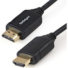 StarTech.com 1.6ft/50cm Premium Certified HDMI 2.0 Cable with Ethernet, High Speed Ultra HD 4K 60Hz HDMI Cable HDR10 UHD HDMI Monitor Cord - 1.6ft/50cm Premium Certified High Speed HDMI Cable with Ethernet; 4K 60Hz (up to 4096x2160p)/UHD/18Gbps bandwidth/HDR10/Ultra wide/32 Ch Audio - 34AWG HDMI cord/PVC jacket/strain relief - HDMI 2.0 cable to connect laptop/desktop w/ TV/monitor/display