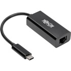 Tripp Lite USB-C to Gigabit Network Adapter with Thunderbolt 3 Compatibility - Black - USB 3.1 Type C - 1 Port(s) - 1 - Twisted Pair - 10/100/1000Base-T - Portable