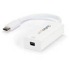 StarTech.com USB-C to Mini DisplayPort Adapter - 4K 60Hz - White - USB Type-C to Mini DP Adapter - Thunderbolt 3 Compatible - USBC to Mini DisplayPort Adapter supports 4K resolutions - Reversible USBC connects easily to your Thunderbolt 3 device - USB-C to mDP adapter design fits perfectly in your laptop bag - Works with USBC 3.1 and TB3 - Upgraded version is CDP2MDPEC