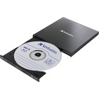 Verbatim Blu-ray Writer - 1 x Pack - BD-R/RE Support/24x CD Write/6x BD Write/8x DVD Write - Quad-layer Media Supported - Slimline - BUS Powered