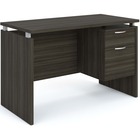 Heartwood Mira Desk - 2-Drawer - 48" x 24" x 29" - 2 x Box, File Drawer(s) - Single Pedestal - Finish: Gray Dusk