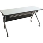 Heartwood Flip Top Nesting Training Table - White Laminate Top - Gray Base - 59.3" Table Top Width x 21.8" Table Top Depth x 1" Table Top Thickness - 29.5" Height - Assembly Required