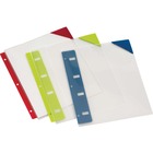 TOPS Retractable Binder Pockets - For Letter 8 1/2" x 11" Sheet - 3 x Holes - Ring Binder - Assorted - 3 / Pack