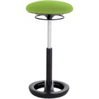 Safco TWIXT Extended-Height Active Seating Chair - Polypropylene, Nylon, Vinyl, Polyester Seat - Rounded Base - Green - 1 Each