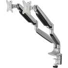 SIIG Desk Mount for Flat Panel Display - Silver - 2 Display(s) Supported32" Screen Support - 18 kg Load Capacity - 100 x 100 VESA Standard