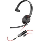 Plantronics Blackwire C5210 Headset - Mono - USB Type A - Wired - 20 Hz - 20 kHz - Over-the-head - Monaural - Supra-aural - Noise Cancelling Microphone