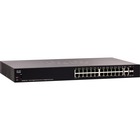 Cisco SG250X-24P Gigabit PoE with 4-Port 10-Gigabit Smart Switch - 24 Ports - Manageable - 2 Layer Supported - Twisted Pair - Rack-mountable - Lifetime Limited Warranty