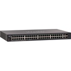 Cisco SG250X-48 48-Port Gigabit with 4-Port 10-Gigabit Smart Switch - 48 Ports - Manageable - 2 Layer Supported - Twisted Pair - Rack-mountable - Lifetime Limited Warranty