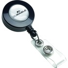 DURABLE Badge Reel - 10 / Box - Charcoal