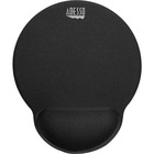 Adesso Memory Foam Mouse Pad with Wrist Rest - 0.90" (22.86 mm) x 9.70" (246.38 mm) x 7.70" (195.58 mm) Dimension - Black - Memory Foam, Polyurethane, Fiber, Rubber - Anti-slip