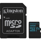 Kingston Canvas Go! 32 GB Class 10/UHS-I (U3) microSDHC - 90 MB/s Read - 45 MB/s Write