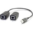 C2G 1 Port USB 2.0 Over Cat5/Cat6 Extender - USB Extension up to 150ft - 1 x Network (RJ-45) - 1 x USB - 150 ft (45720 mm) Extended Range - ABS - Black