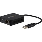 StarTech.com USB to Fiber Optic Converter - Open SFP - USB 2.0 100Mbps Ethernet Network Adapter - Windows & Linux - SFP Adapter - Connect to a 100Mbps Ethernet network through your laptop's USB-A port using the 100Mbps SFP of your choice - USB to Fiber Op