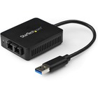 StarTech.com USB to Fiber Optic Converter - 1000Base-SX SC - USB 3.0 to Gigabit Ethernet Network Adapter - 550m MM - Windows / Mac / Linux - 1 x SC Ports - DuplexSC Port - USB - Multi-mode - Gigabit Ethernet - 1000Base-SX