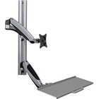Tripp Lite WorkWise WWSS1327RWTC Wall Mount for Workstation, Thin Client, Keyboard, Monitor, Flat Panel Display, TV - Black, Silver - 1 Display(s) Supported - 27" Screen Support - 8.16 kg Load Capacity - 75 x 75, 100 x 100