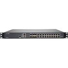 SonicWall NSA 4650 High Availability Network Security/Firewall Appliance - 20 Port - 1000Base-T, 10GBase-X - Gigabit Ethernet - DES, 3DES, AES (128-bit), AES (192-bit), AES (256-bit), MD5, SHA-1 - 20 x RJ-45 - 6 Total Expansion Slots - 1U - Rack-mountable - TAA Compliant