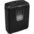 Fellowes Powershred 6C Cross-Cut Shredder - Non-continuous Shredder - Cross Cut - 6 Per Pass - for shredding Staples, Paper, Credit Card - 0.2" x 1.4" Shred Size - P-4 - 3.05 m/min - 8.7" Throat - 3 Minute Run Time - 30 Minute Cool Down Time - 11.36 L Was