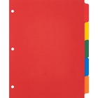 Business Source Plain Tab Color Polyethylene Index Dividers - Blank Tab(s) - 5 Tab(s)/Set - 8.50" Divider Width x 11" Divider Length - Letter - 3 Hole Punched - Red Polyethylene, Yellow, Green, Blue, Orange Divider - Red Polyethylene, Yellow, Green, Blue,