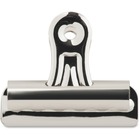 Business Source Bulldog Grip Clips - No. 2 - 2.25" (57.15 mm) Width - for Paper - Heavy Duty - 36 / Box - Silver - Nickel Plated Steel