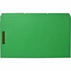 Business Source 2-ply Tab Legal Fastener Folders - Legal - 8 1/2" x 14" Sheet Size - 3/4" Expansion - 2 Fastener(s) - 2" Fastener Capacity - 1/3 Tab Cut - Top Tab Location - Assorted Position Tab Position - 11 pt. Folder Thickness - Stock - Green - Recycl