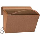 Business Source 21-Pocket A-Z Heavy-duty Expanding File - Letter - 8 1/2" x 11" Sheet Size - 21 Pocket(s) - Brown - Recycled - 1 Each