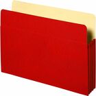Business Source Coloured Expanding File Pockets - 8 1/2" x 11" - 3 1/2" Expansion - Red - 10% Recycled - 1 Each