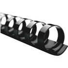 GBC CombBind 19-ring Binding Spines - 60 x Sheet Capacity - 19 x Rings - Round - Black - Plastic - 100 / Box