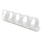 GBC CombBind 19-ring Plastic Binding Combs - 11" Length - Sheet Capacity - 11" Sheet - 19 x Rings - Round - White - PVC Plastic - 100 / Box